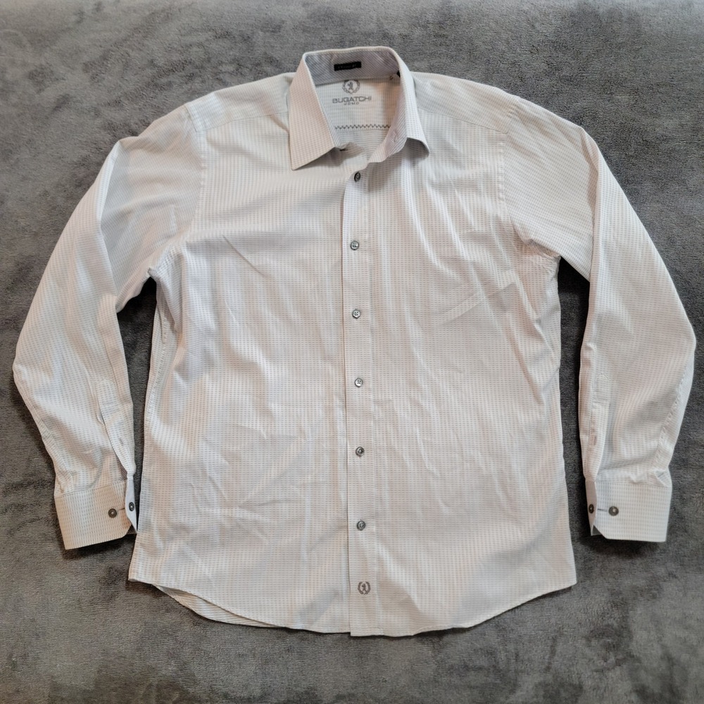 Bugatchi Uomo Men's Textured Long Sleeve Button-Up Shirt  Size Medium